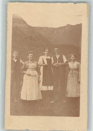 9472 Grabs Foto AK Gruppenfoto Ort handschriftlich