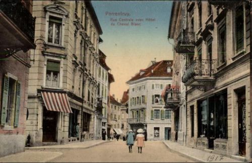 2900 Porrentruy Pruntrut - Rue Centrale, Hotel du Cheval Blanc