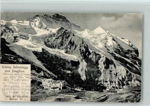 3823 Kleine Scheidegg - Ortsansicht und Jungfrau