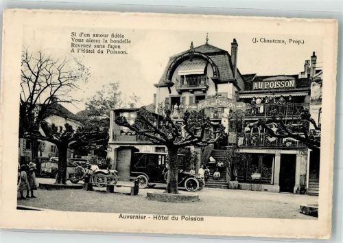 2012 Auvernier 1915 Foto AK Hotel du Posson Auto Feldpost Battaillon 122