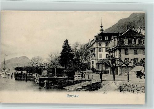6442 Gersau 1900 - Partie am Wasser, gute Erhaltung AK