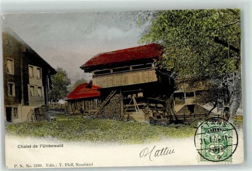 6370 Stans 1904 - Unterwaldner Chalet Ort lt. Stempel