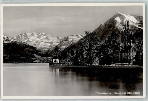 3652 Hilterfingen - Thunersee mit Niesen und Blüemlisalp