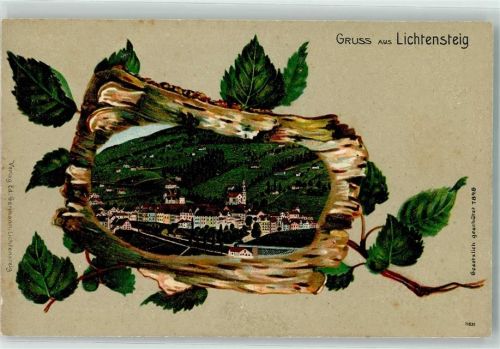 9620 Lichtensteig Prägedruck Lithographie