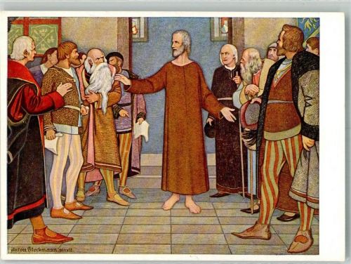 6370 Stans Künstlerkarte Spende sign. Stockmann, A. Tagsatzung von Stans