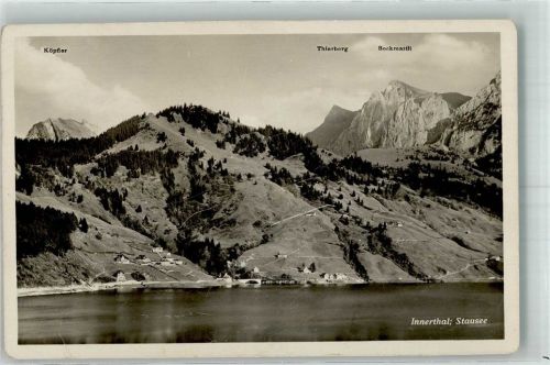 8858 Innerthal Wägital 1941 Foto AK Stausee
