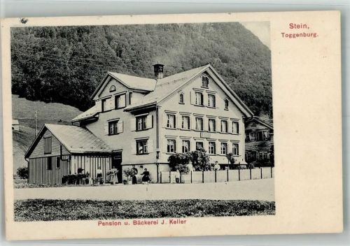 9655 Stein SG 1916 Foto AK Pension und Bäckerei