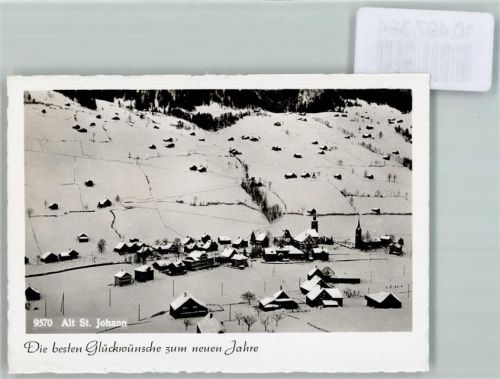 9656 Alt St. Johann FOTO KEINE AK Winter Neujahr Foto 10cm x 7cm, rückseitig Haftspuren
