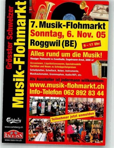 4914 Roggwil BE 2005 FOTO KEINE AK 7. Musik-Flohmarkt und Bücher-Börse
