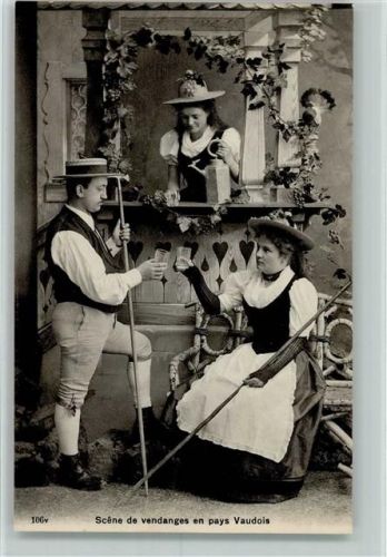 Scene de vendanges en pays Vaudois
