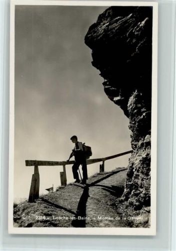 3954 Leukerbad Loèche-les-Bains - Montée de La Gemmi Bergwanderer