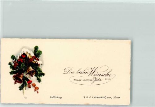3612 Steffisburg KEINE AK Glückwünsche Neujahr Familie Krähenbühl