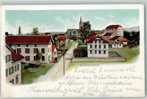 8620 Wetzikon ZH 1906 Lithographie