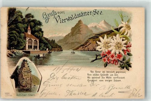 6452 Sisikon 1902 - Tells Kapelle Schillerstein