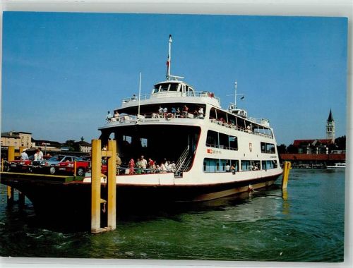 8590 Romanshorn Foto AK Auto - Fähre Hafen