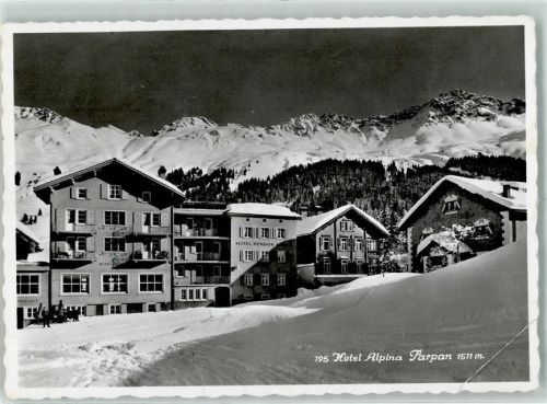 7076 Parpan 1959 Gebrauchsspuren Hotel Alpina Winter