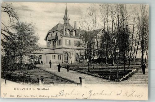 8803 Nidelbad Rüschlikon 1901 Foto AK Belvoir