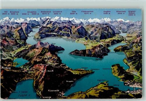 6354 Vitznau - Vierwaldstättesee Vogelschau