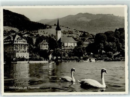 3652 Hilterfingen - Kirche Schwäne