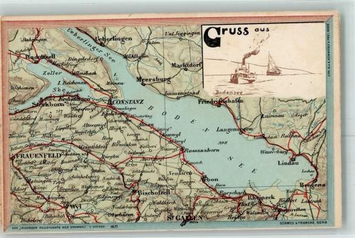 8590 Romanshorn Gebrauchsspuren Bodensee Karte