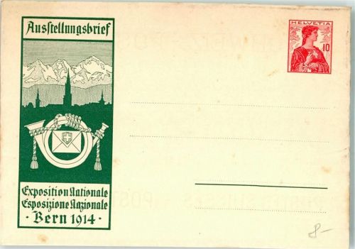 Bern Berne Ausstellungsbrief Ganzsache Phila Schweiz 1914 Ganzsache