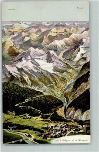 3900 Brig - Vogelschau Simplongebiet