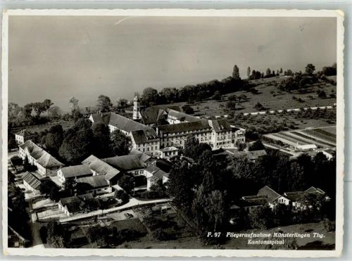 8596 Münsterlingen 1937 Foto AK Fliegeraufnahme Krankenhaus