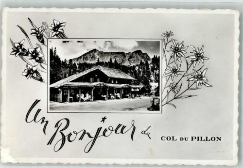 Col du Pillon Foto AK Gasthaus Passepartout