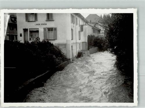 8500 Frauenfeld 1953 FOTO KEINE AK Hochwasser Ort handschriftlich Wöngi oder Frauenfeld