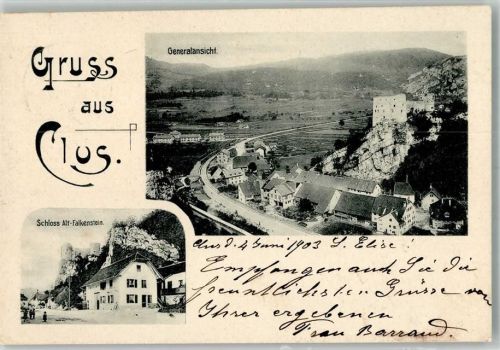 4710 Balsthal 1903 Foto AK Schloss Alt-Falkenstein Clüs