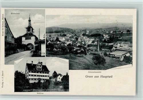 9213 Hauptwil 1912 - Schloß, Türmchen, Teilansicht , sehr gute Erhaltung AK