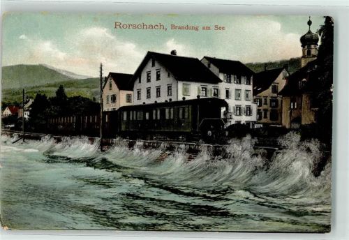 9400 Rorschach - Brandung am See Eisenbahn Kirche