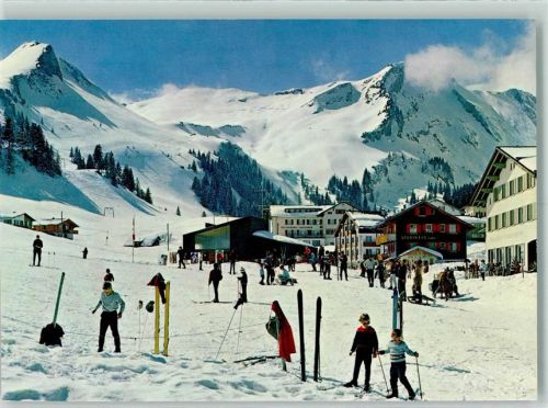 6433 Stoos SZ - Skifahrer Winter Sporthaus