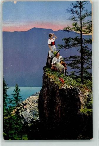 2560 Nidau - Ausblick vom Gipfel mit Schaf Ort lt. Stempel