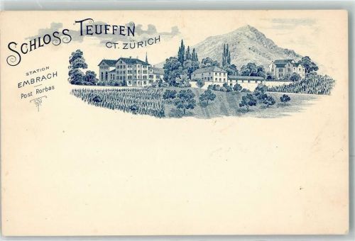 8428 Teufen ZH Lithographie Schloss