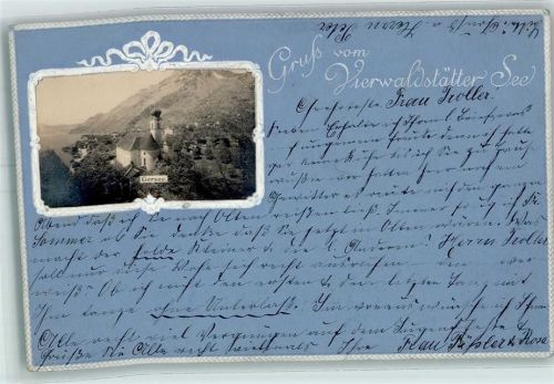 6442 Gersau 1901 Prägedruck Vierwaldstätter See Scan verzogen