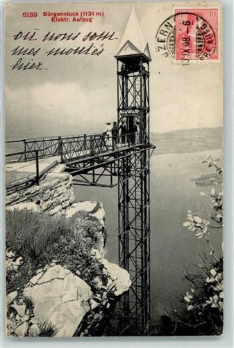 6363 Bürgenstock 1908 - Elektr Aufzug