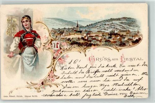 4410 Liestal 1898 - Tracht Wappen Gebr. Künzli Zürich Dep. Nr. 795