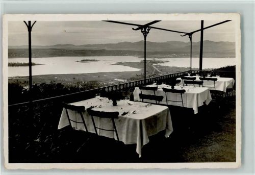 8808 Pfäffikon SZ - Hotel Luegeten Blick von der Terrasse gegen Rapperswil