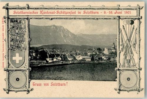 4500 Solothurn Soleure 1901 Foto AK Schützenfest 1901