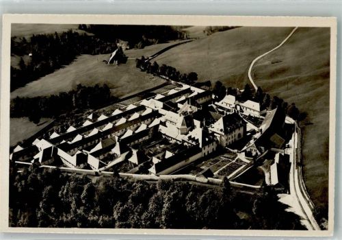 1654 La Valsainte Cerniat FR Foto AK Fliegeraufnahme Kartause