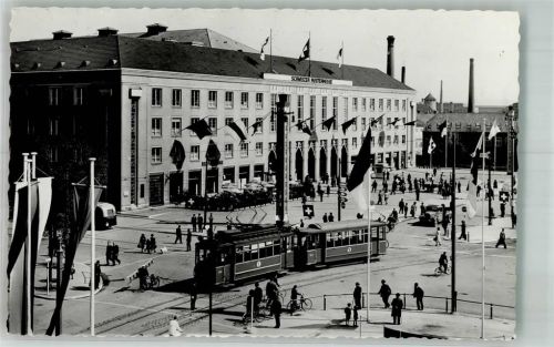 4000 Basel Bâle 1942 Foto AK Ausstellung Basel Mustermesse 1942 Straßenbahn