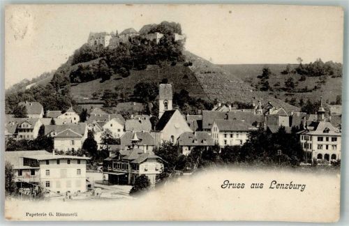 5600 Lenzburg 1903 Foto AK Schloss