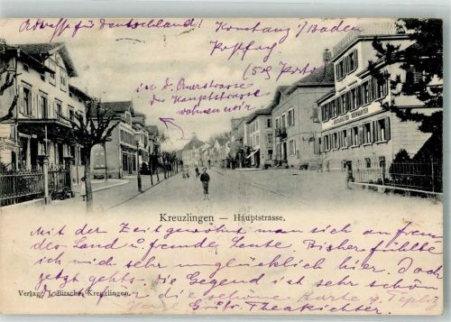 8280 Kreuzlingen 1903 Gebrauchsspuren Hauptstrasse