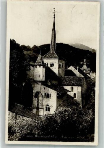 1323 Romainmôtier-Envy 1927 Foto AK Kirche