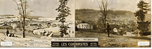 2300 La Chaux-de-Fonds 1912 Klapp AK 2-fach