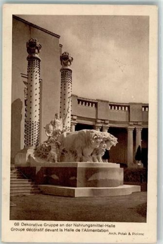 3000 Bern Berne - Landesausstellung 1914 Nr 68 Archtitekt Polak & Piolenc Dekorative Gruppe an der Nahrungsmittel Halle
