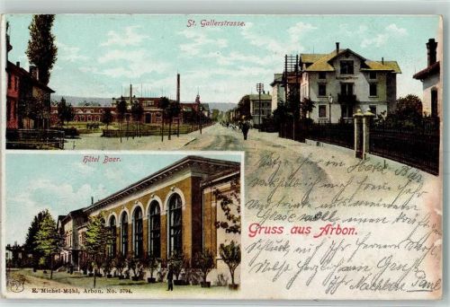 9320 Arbon 1905 - St. Gallerstraße Hotel Baer Verlag Künzli AK