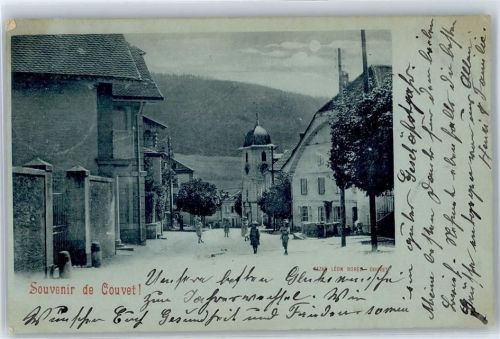 2108 Couvet - Kirche, Ortsansicht, Bazar Leon Borec