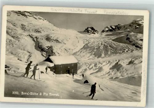 Bovalhütte 1931 Winter Piz Trovat